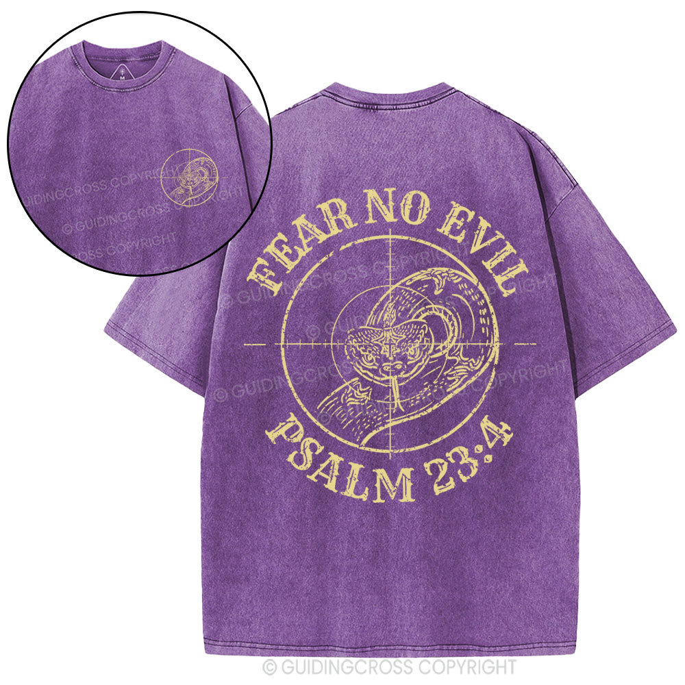 Fear No Evil  Christian Washed T-Shirt