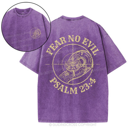 Fear No Evil  Christian Washed T-Shirt