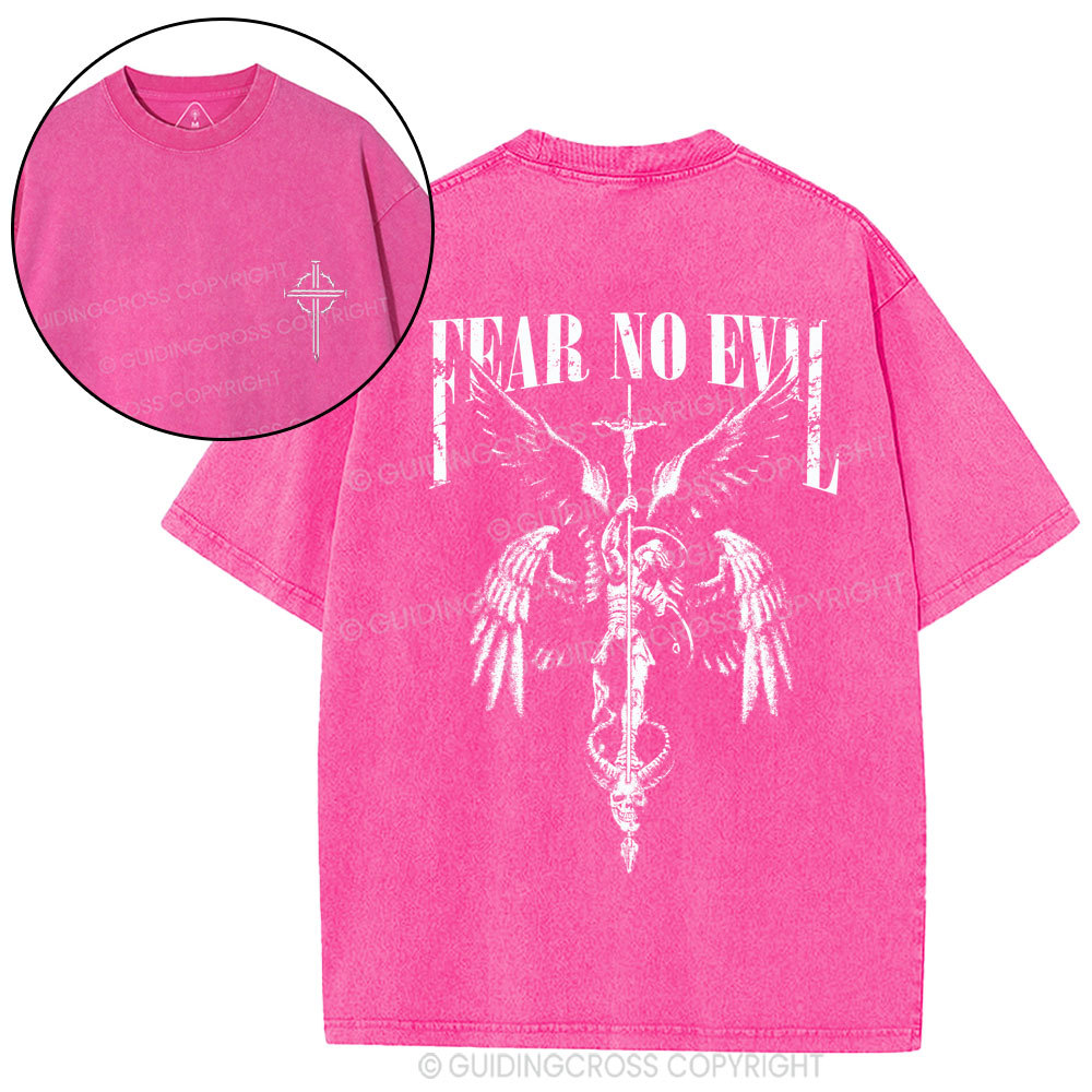 Fear No Evil Christian Washed T-Shirt