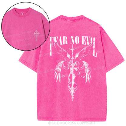 Fear No Evil Christian Washed T-Shirt