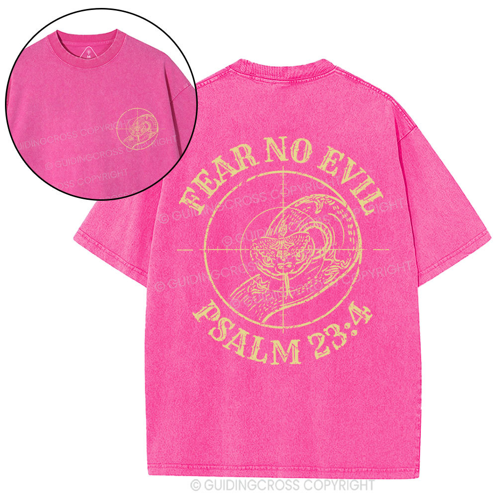 Fear No Evil  Christian Washed T-Shirt