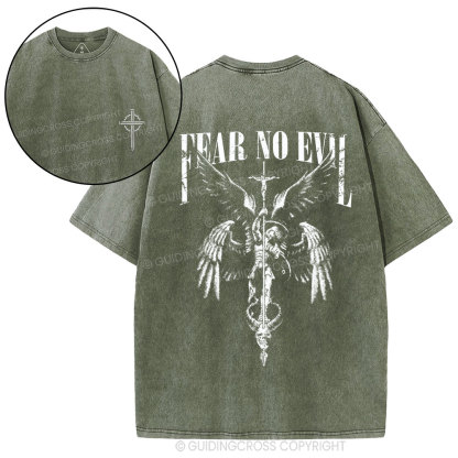 Fear No Evil Christian Washed T-Shirt