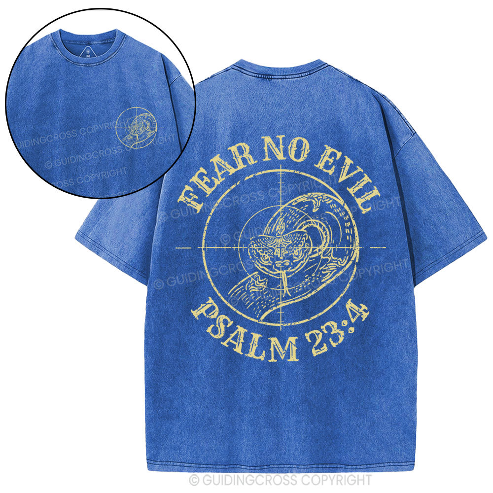Fear No Evil  Christian Washed T-Shirt