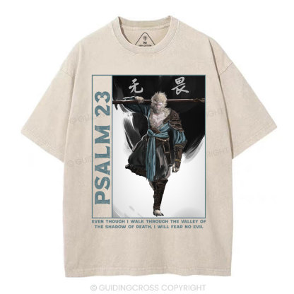 Fear No Evil Christian Washed T-Shirt