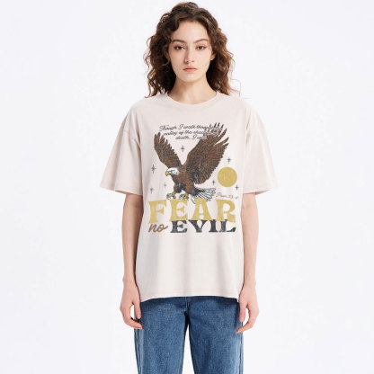 Fear No Evil Chrsitian Washed T-Shrit
