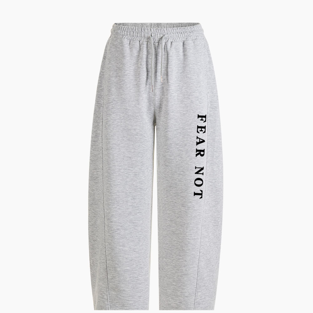 Fear Not Christian Minimalist Knit Barrel Sweatpants