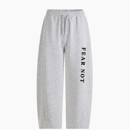 Fear Not Christian Minimalist Knit Barrel Sweatpants