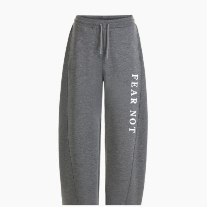Fear Not Christian Minimalist Knit Barrel Sweatpants