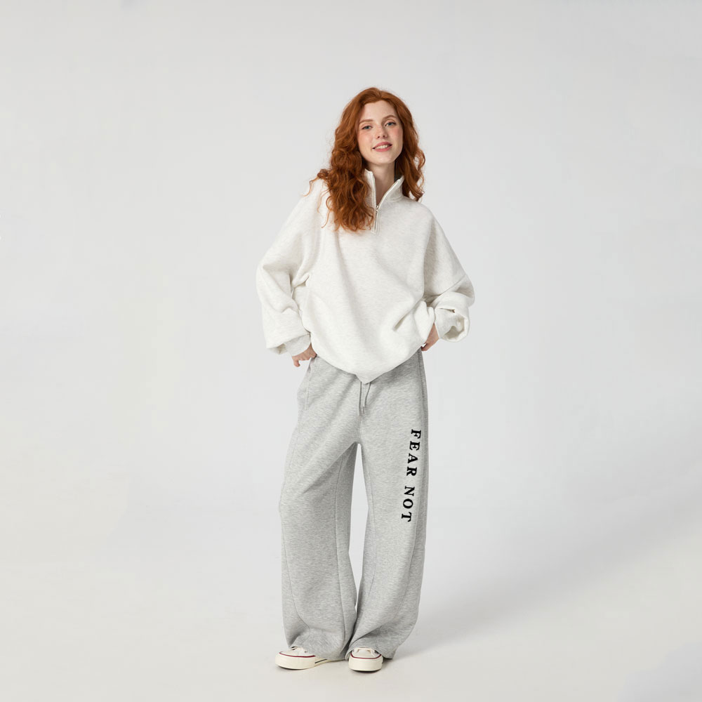 Fear Not Christian Minimalist Knit Barrel Sweatpants