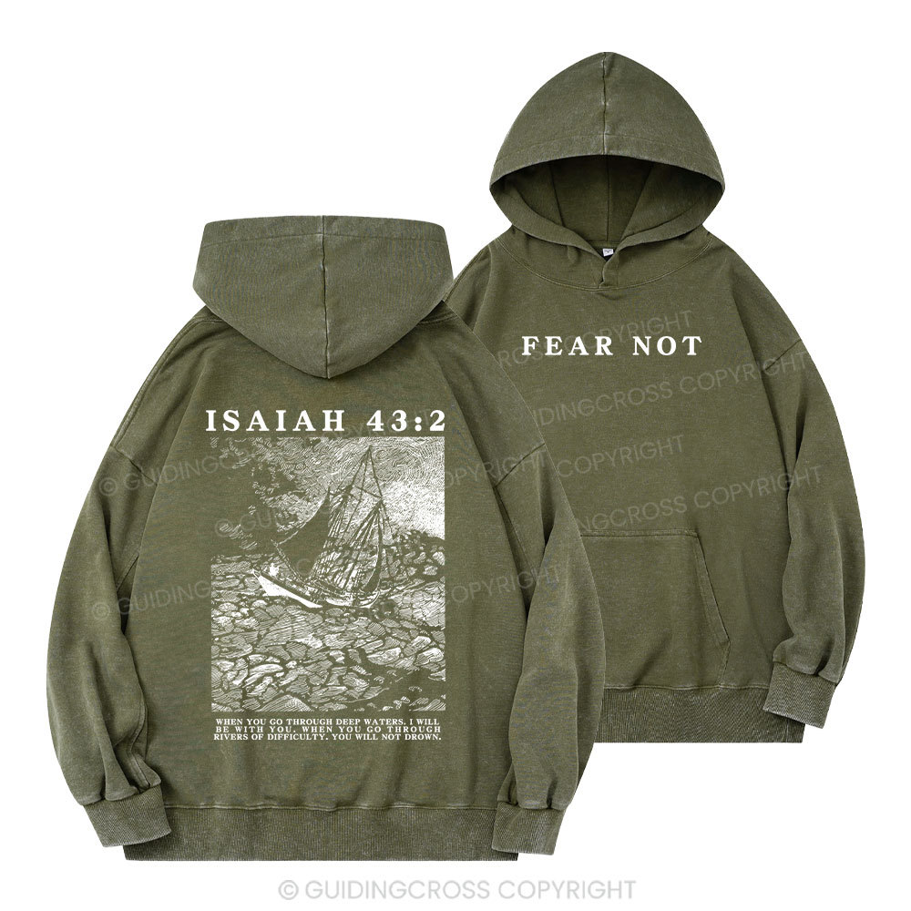 Fear Not Christian Washed Hoodie