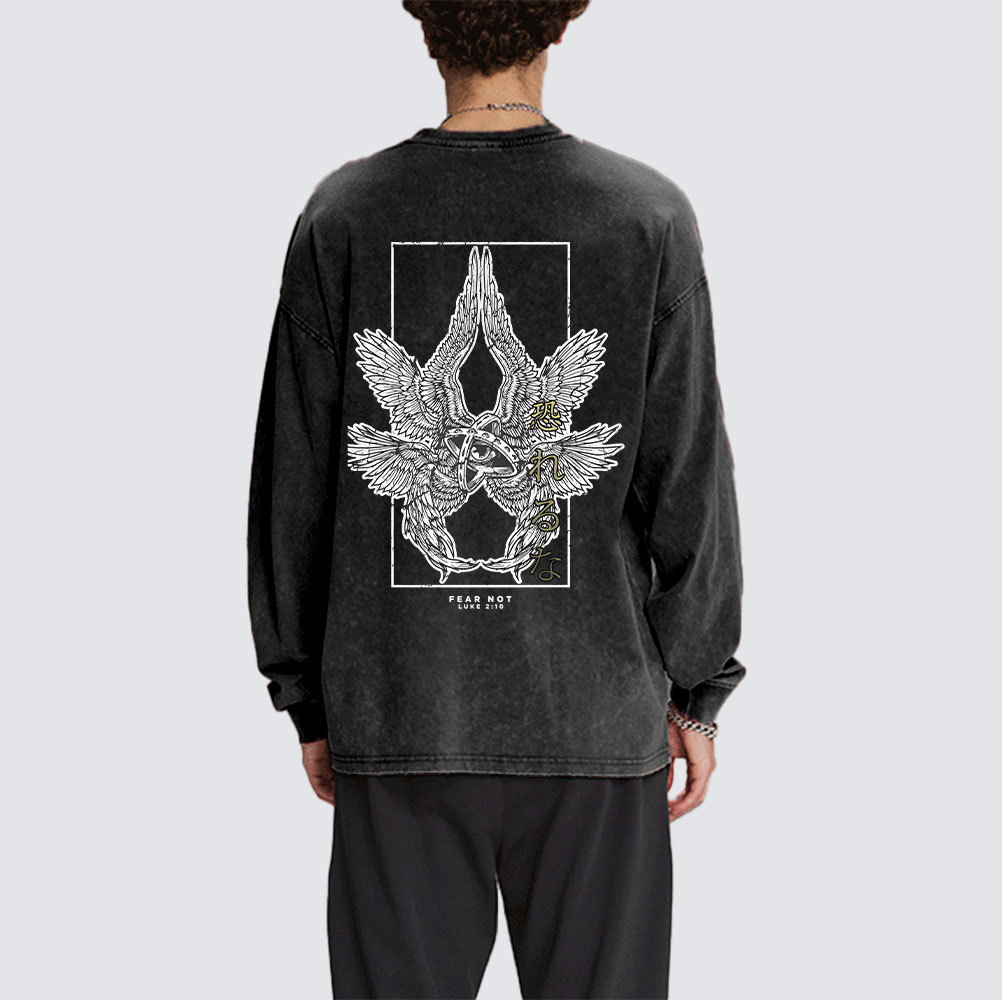 Fear Not Christian Washed Long Sleeve T-Shirt