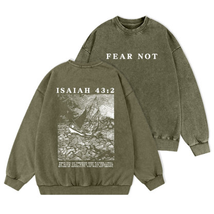 Fear Not Christian Washed Sweatshirt