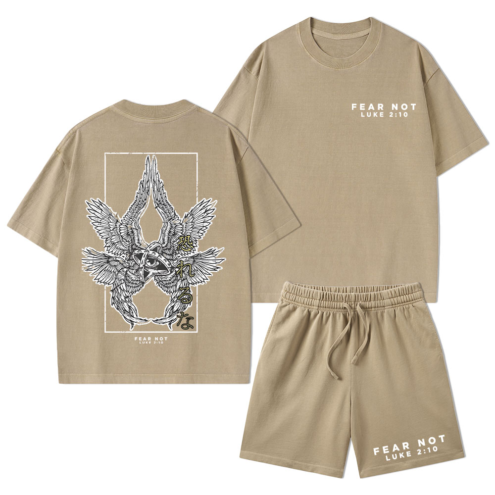 Fear Not Christian Washed T-Shirt & Shorts