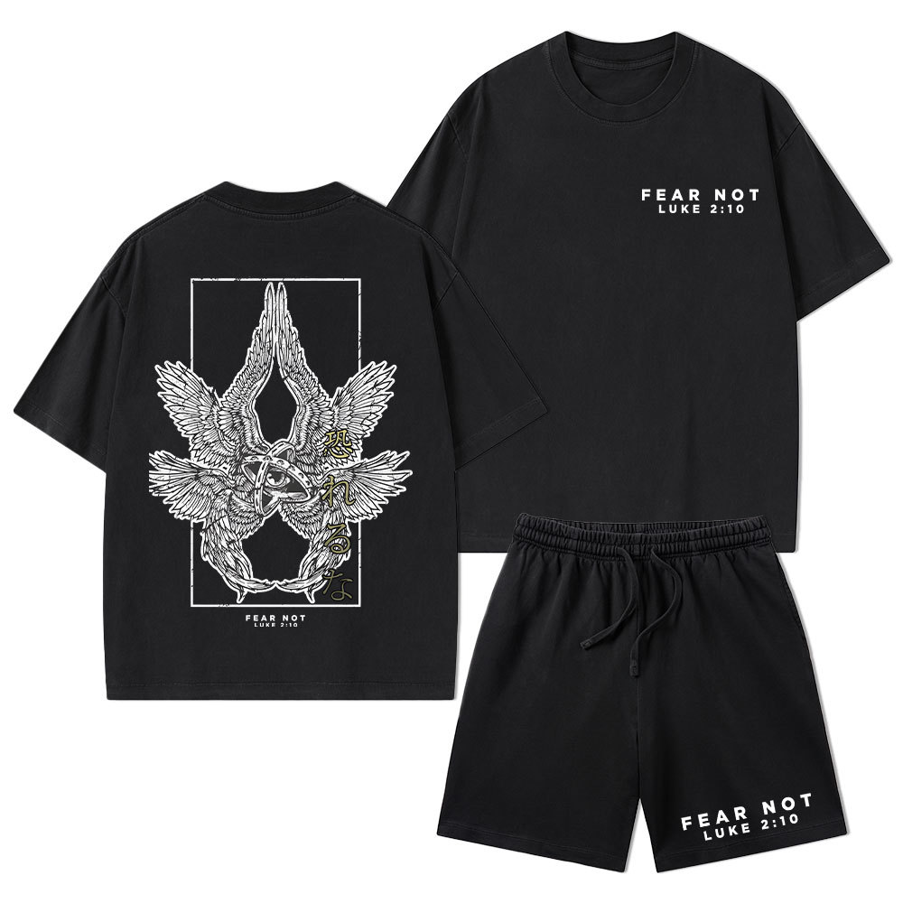 Fear Not Christian Washed T-Shirt & Shorts