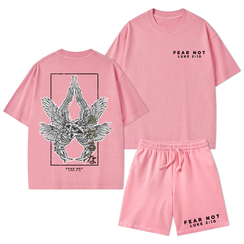 Fear Not Christian Washed T-Shirt & Shorts
