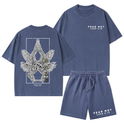 Fear Not Christian Washed T-Shirt & Shorts