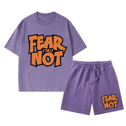 Fear Not Christian Washed T-Shirt & Shorts