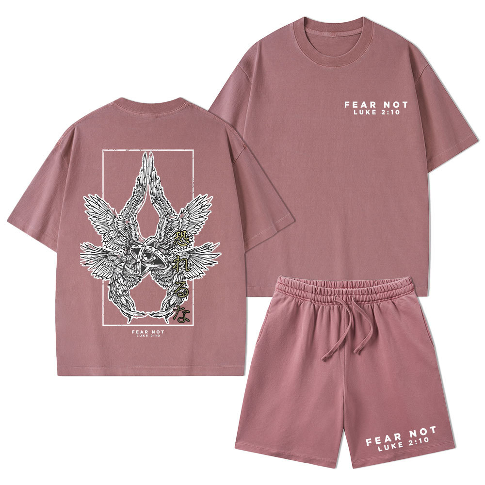 Fear Not Christian Washed T-Shirt & Shorts