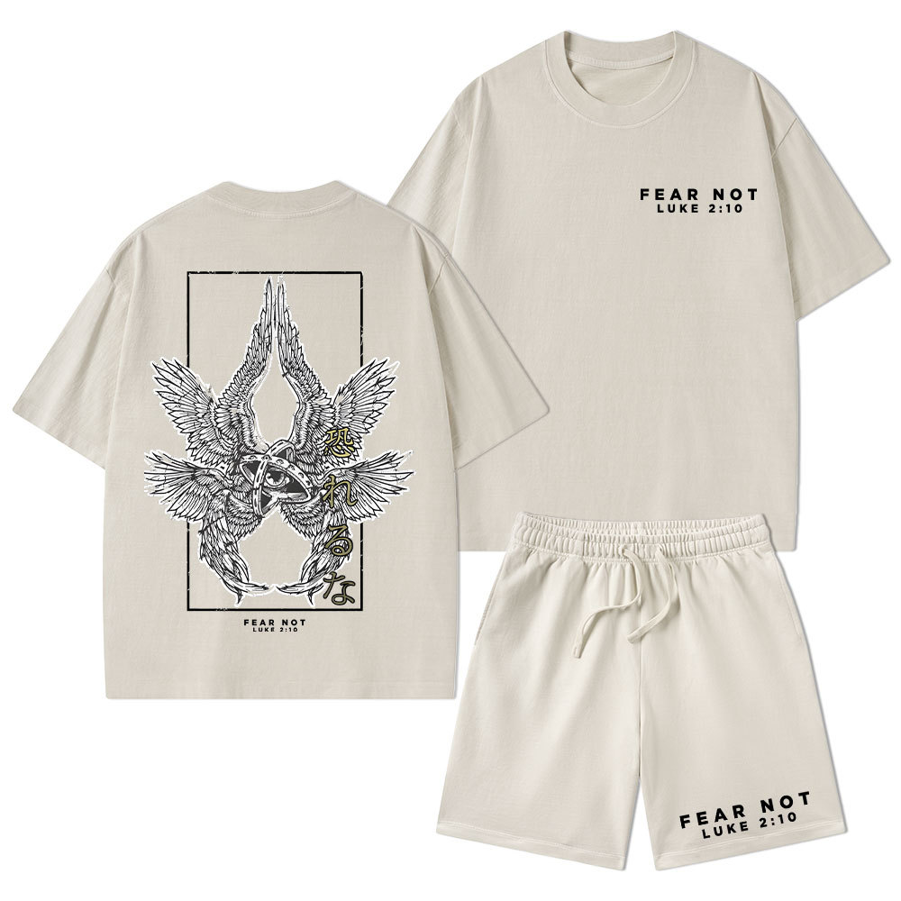 Fear Not Christian Washed T-Shirt & Shorts
