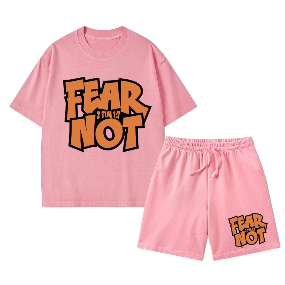 Fear Not Christian Washed T-Shirt & Shorts