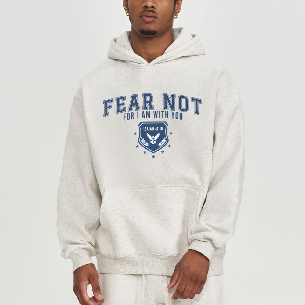 Fear Not For I Am With You Christian Fleece Hoodie Set