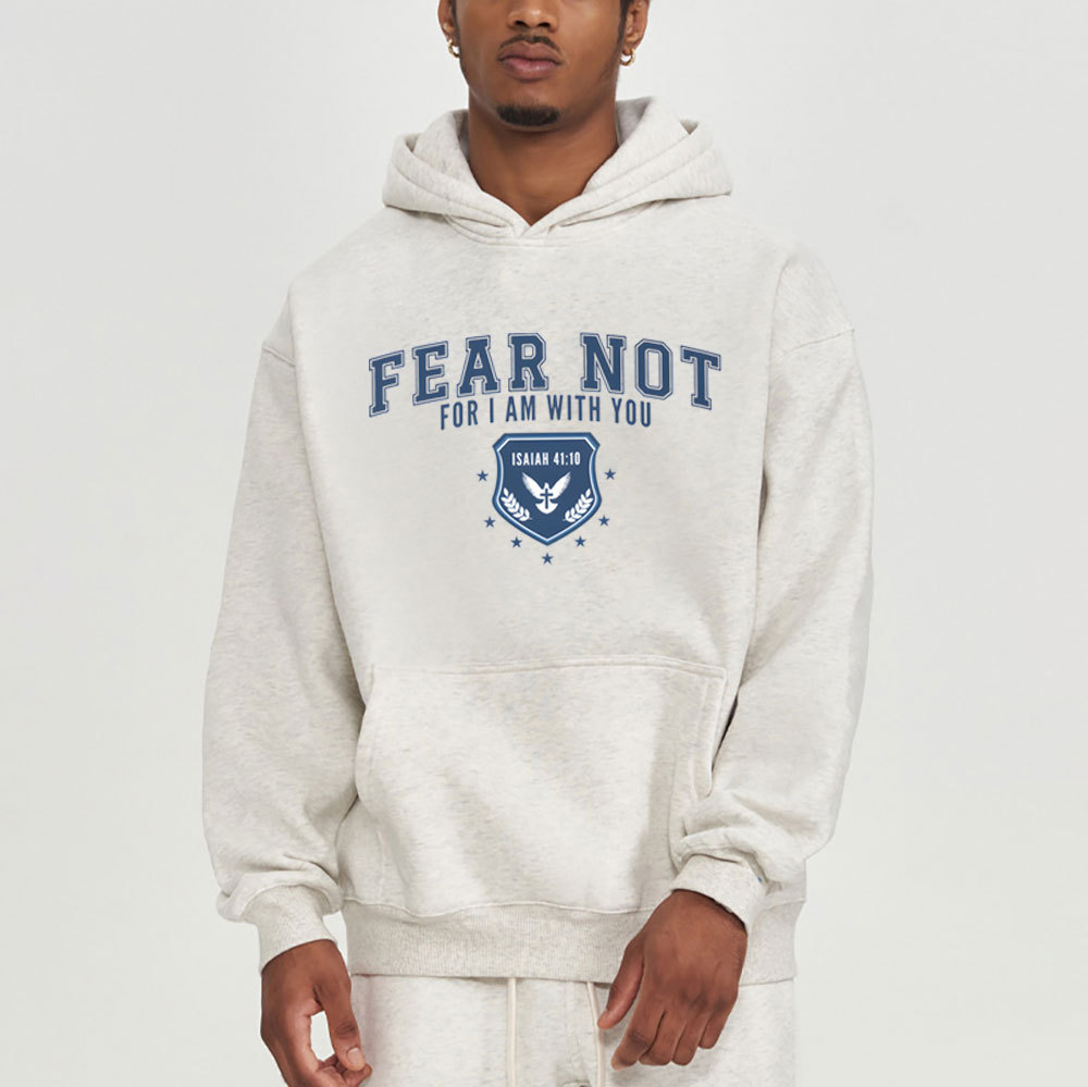 Fear Not For I Am With You Christian Fleece Hoodie Set