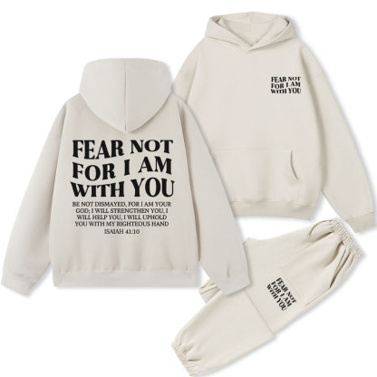 Fear Not For I Am With You Christian Premium Fleece Hoodie Set