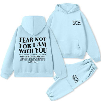 Fear Not For I Am With You Christian Premium Fleece Hoodie Set