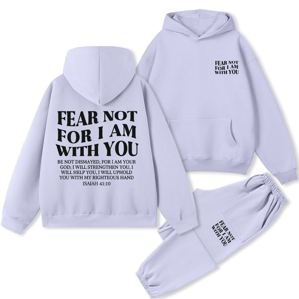 Fear Not For I Am With You Christian Premium Fleece Hoodie Set