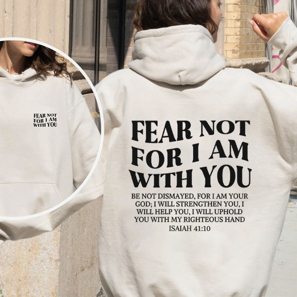 Fear Not For I Am With You Christian Premium Fleece Hoodie Set