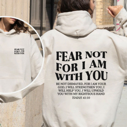 Fear Not For I Am With You Christian Premium Fleece Hoodie Set