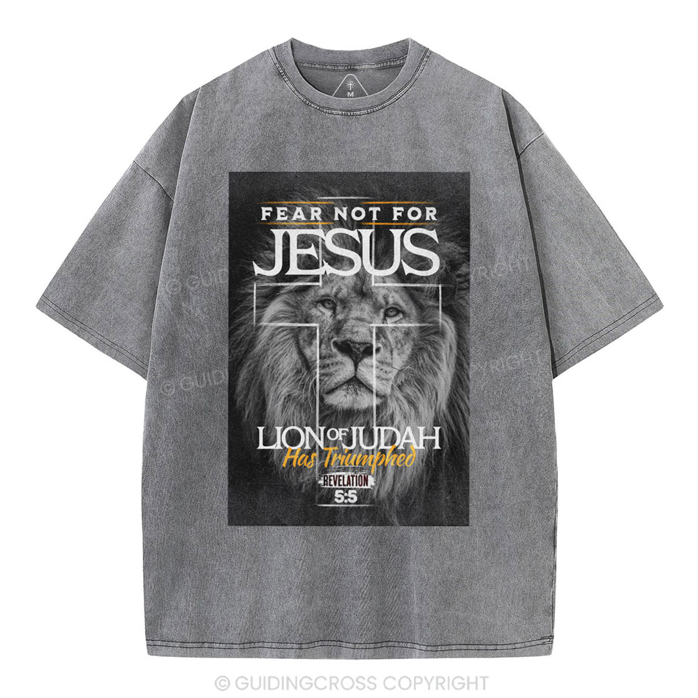 Fear Not For Jesus Christian Washed T-Shirt