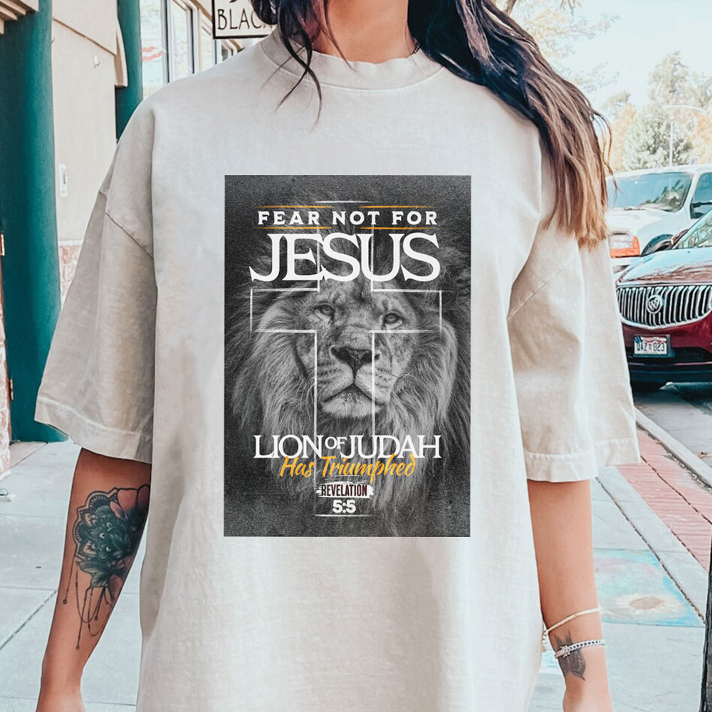 Fear Not For Jesus Christian Washed T-Shirt