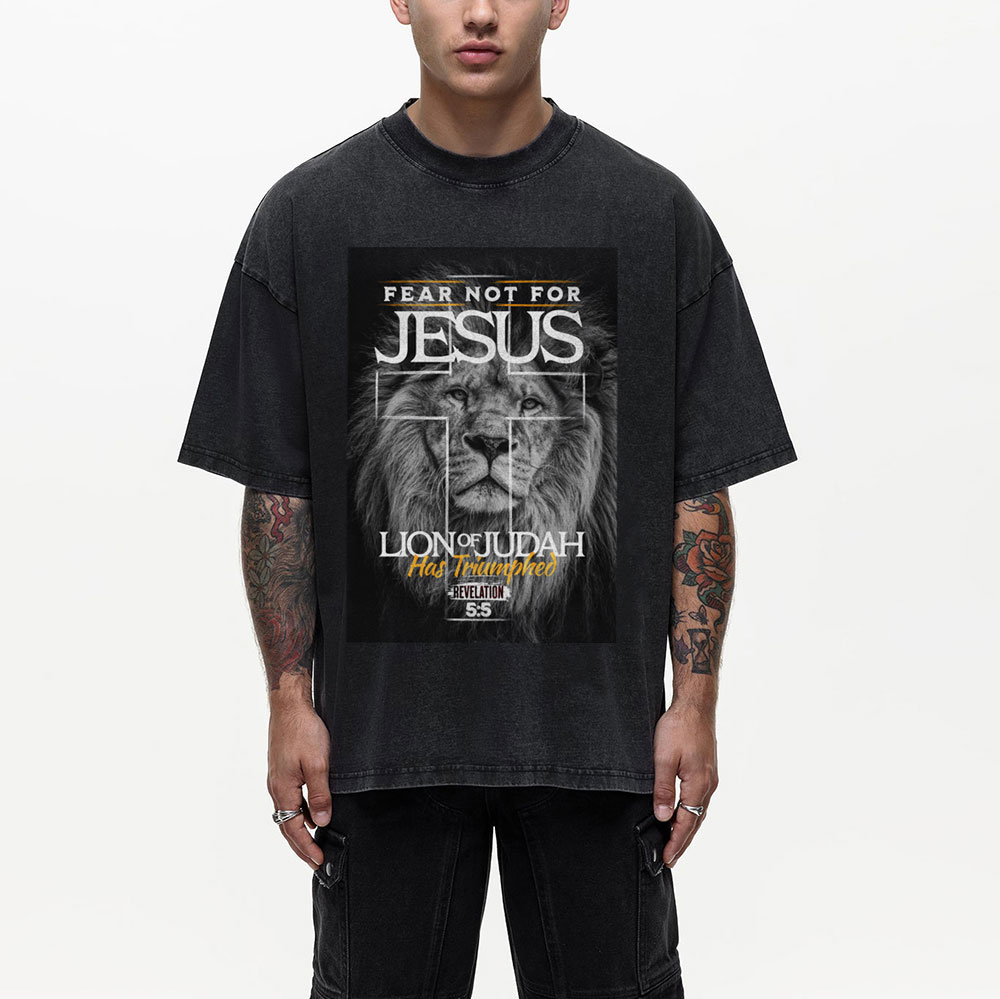 Fear Not For Jesus Christian Washed T-Shirt