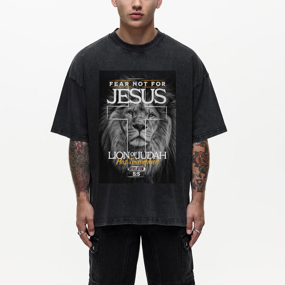 Fear Not For Jesus Christian Washed T-Shirt