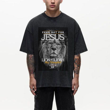Fear Not For Jesus Christian Washed T-Shirt