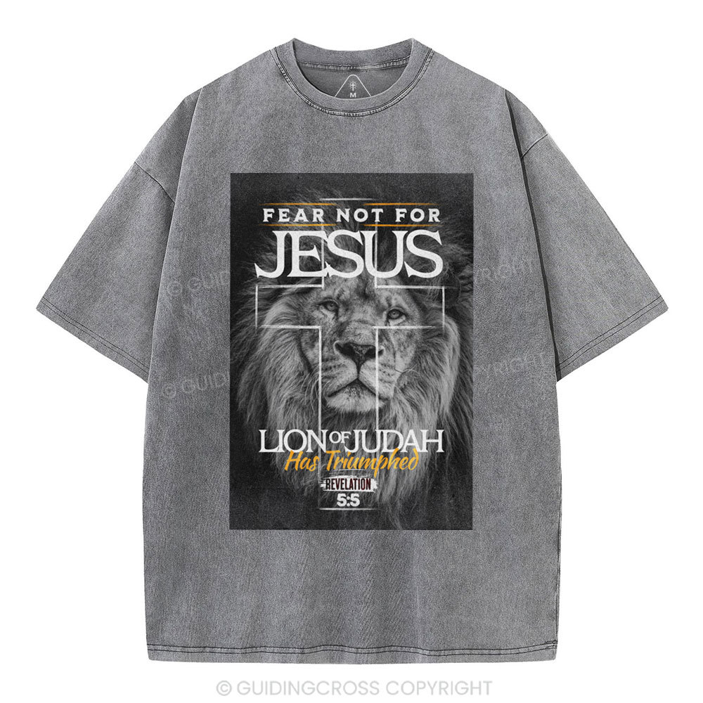 Fear Not For Jesus Christian Washed T-Shirt