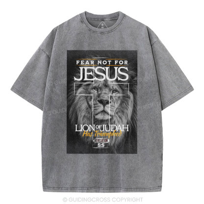 Fear Not For Jesus Christian Washed T-Shirt