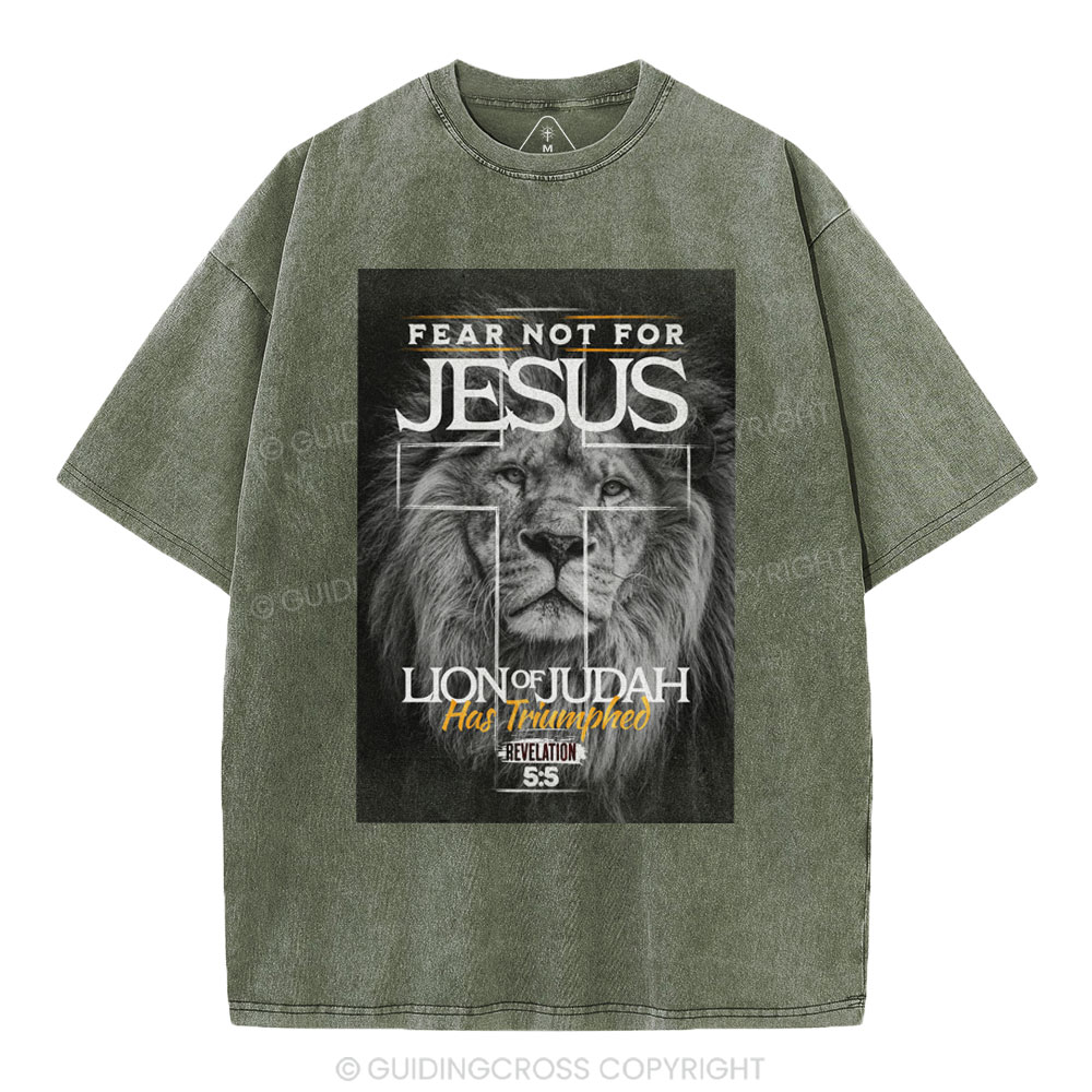Fear Not For Jesus Christian Washed T-Shirt
