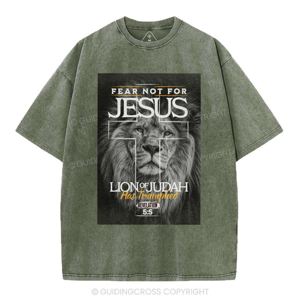 Fear Not For Jesus Christian Washed T-Shirt