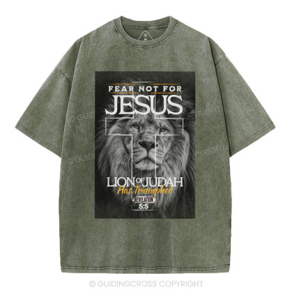 Fear Not For Jesus Christian Washed T-Shirt