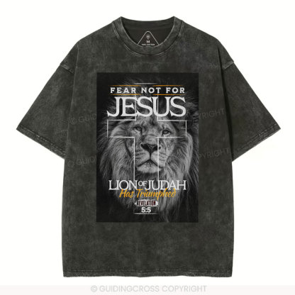 Fear Not For Jesus Christian Washed T-Shirt