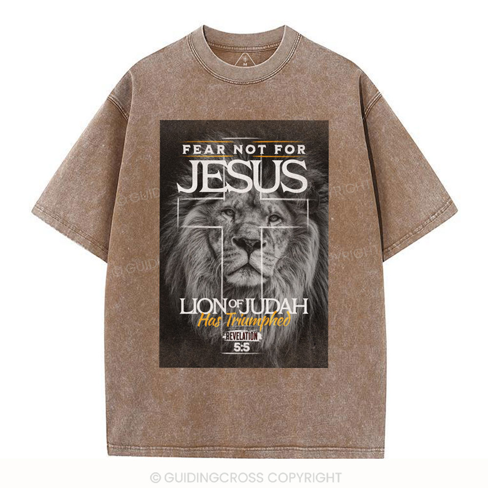 Fear Not For Jesus Christian Washed T-Shirt