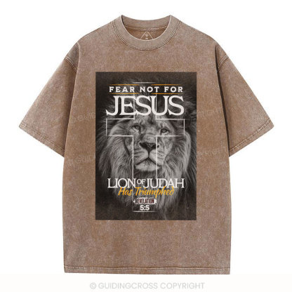 Fear Not For Jesus Christian Washed T-Shirt