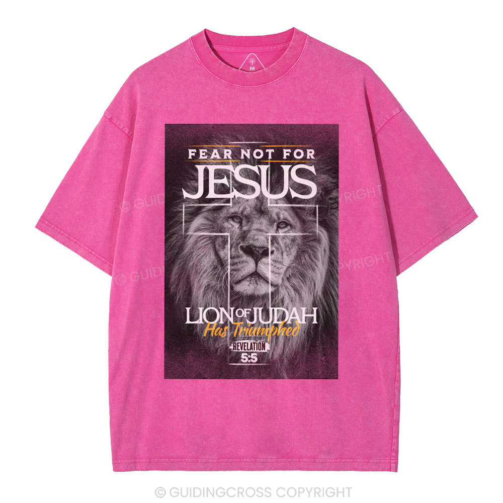 Fear Not For Jesus Christian Washed T-Shirt