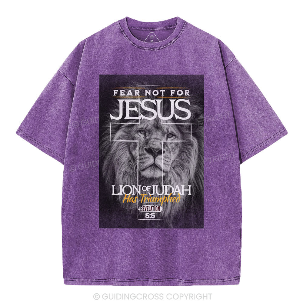Fear Not For Jesus Christian Washed T-Shirt