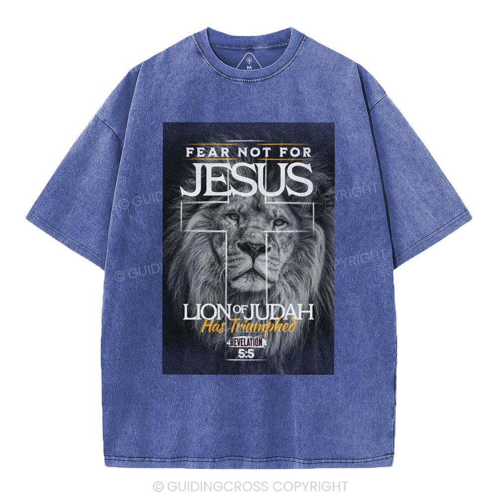 Fear Not For Jesus Christian Washed T-Shirt