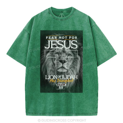 Fear Not For Jesus Christian Washed T-Shirt