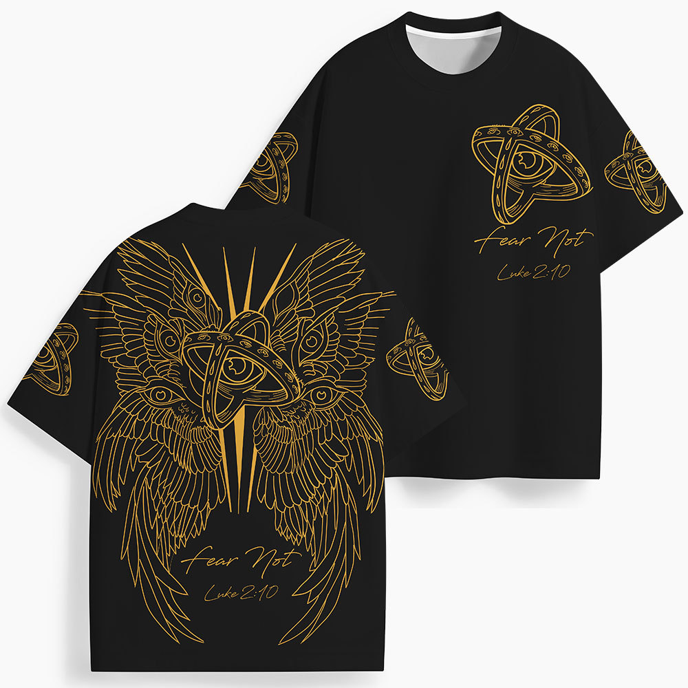Fear Not Oversized All-Over Print Christian T-Shirt