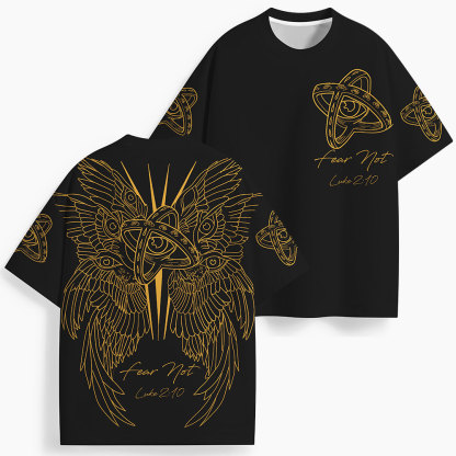Fear Not Oversized All-Over Print Christian T-Shirt